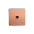 Brushed Copper Urban Screwless 1-Gang 10A 1- or 2-Way Toggle Switch XDYT1S.BC image 0