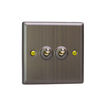 Urban Antique Brass 2-Gang 10A 1- or 2-Way Toggle Switch XYT2.AB image 0