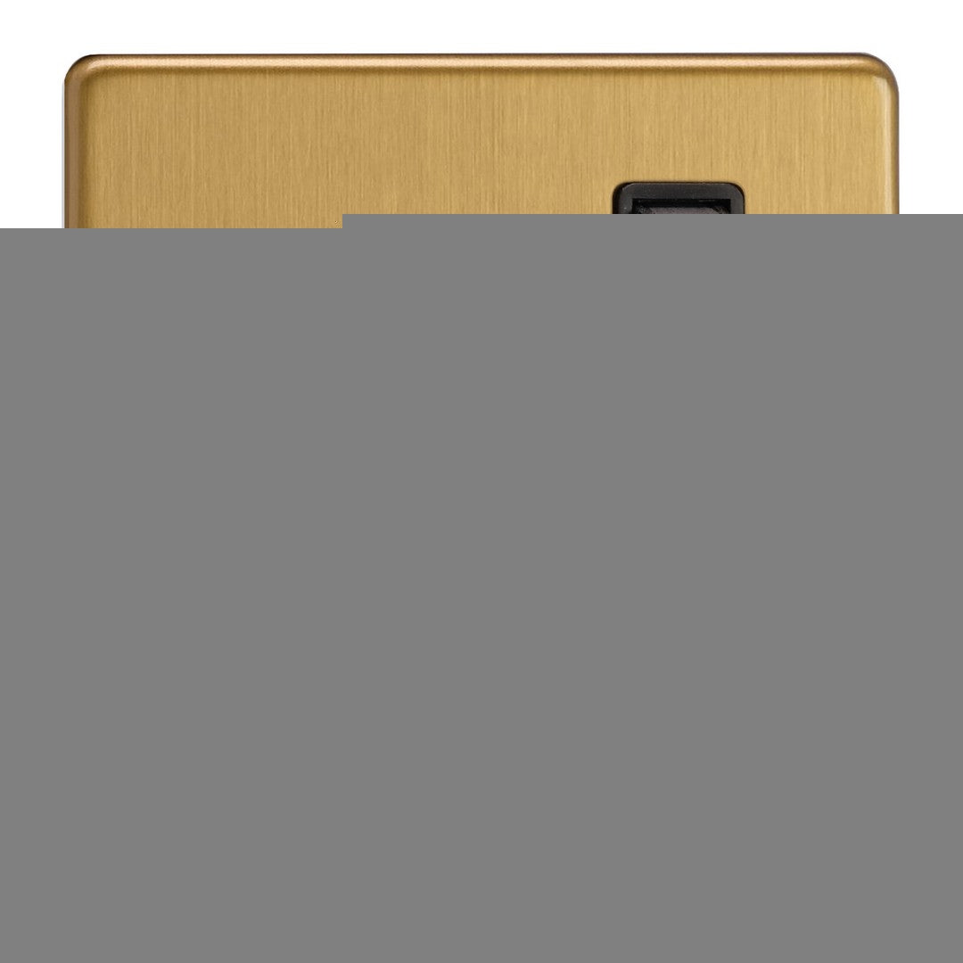 Brushed Brass 1-Gang 13A Double Pole Switched Socket XDE4B.BB image 0