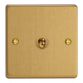 Brushed Brass 1-Gang 10A 1- or 2-Way Toggle Switch XDET1.BB image 0