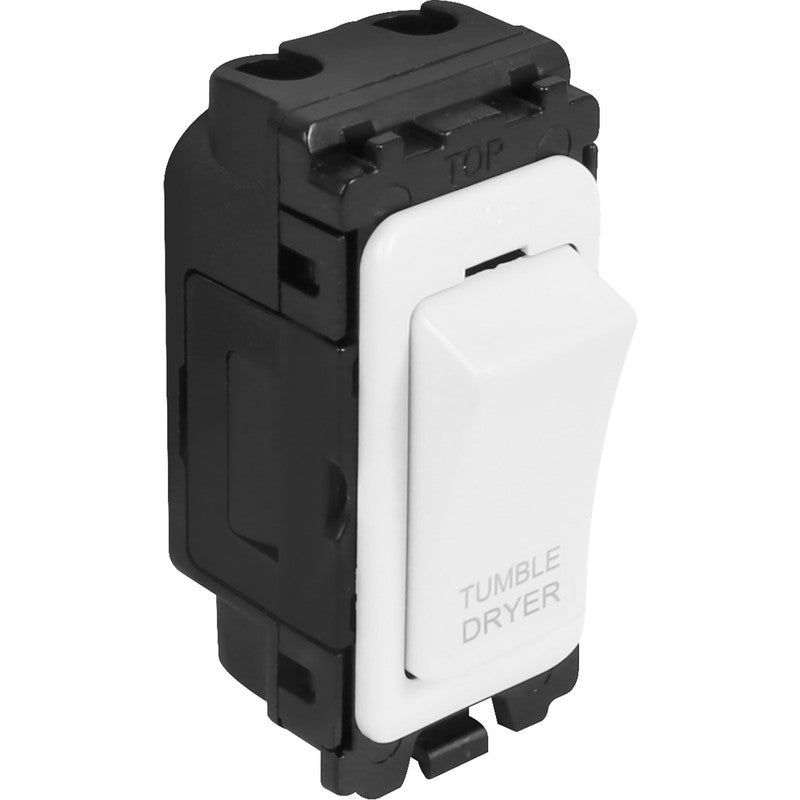 White Engraved 20A Grid Switch Tumble Dryer - GSTDW image 0