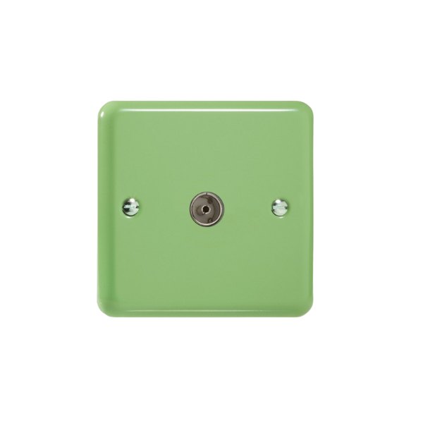 Beryl Green1-Gang TV Socket, Co-Axial XY8.BG image 0