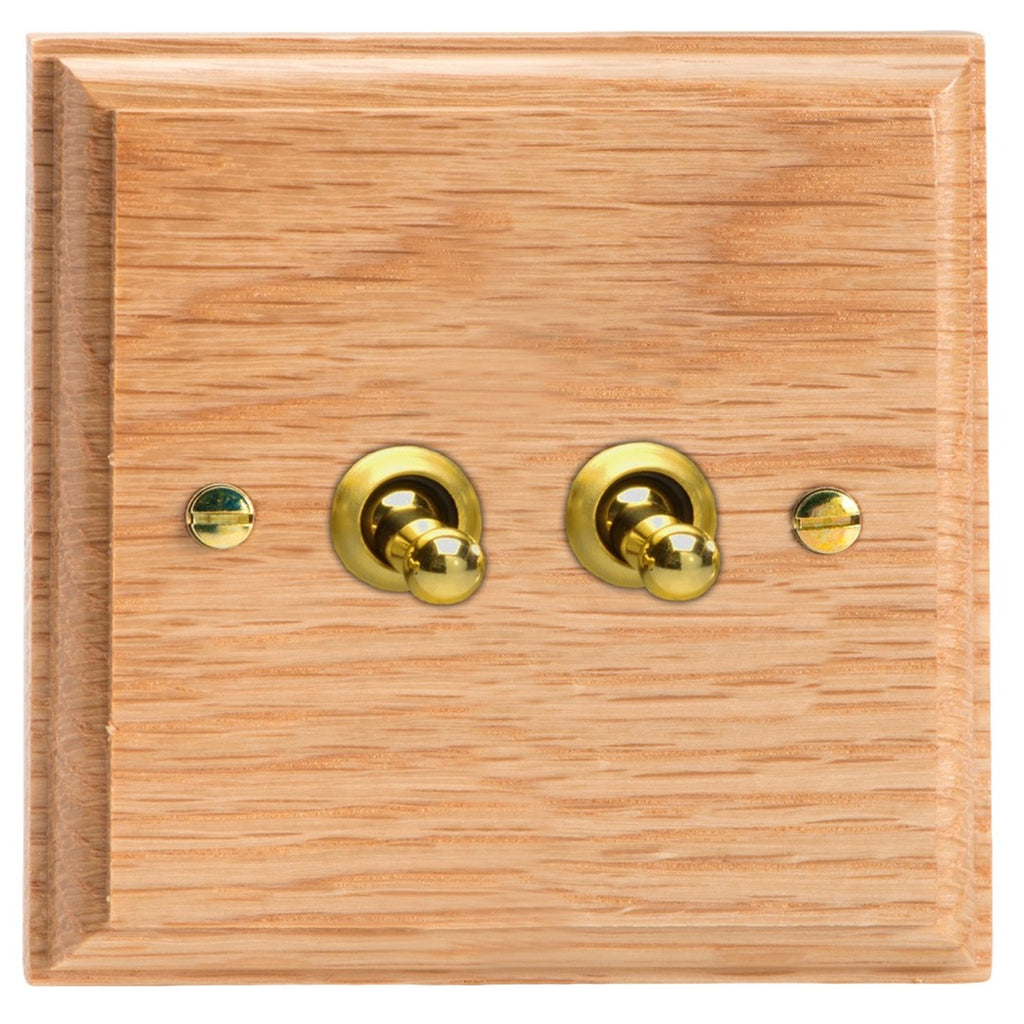 Varilight Kilnwood 2-Gang (10A Intermediate Switch with 10A 1- or 2-Way Toggle Switch) - XKT71O image 0
