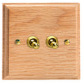 Varilight Kilnwood 2-Gang (10A Intermediate Switch with 10A 1- or 2-Way Toggle Switch) - XKT71O image 0