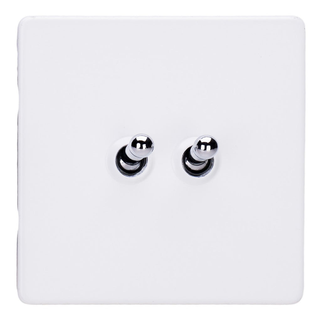 Varilight 2-Gang 10A Intermediate Toggle Switch with Chrome Toggle - XDYT77S.PD image 0