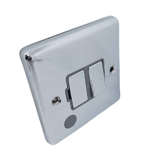 Polished Chrome 13A Switched Fuse Spur – W38PCG image 0