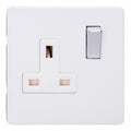 Varilight 1-Gang 13A Double Pole Switched Socket - XDY4WS.PD image 0