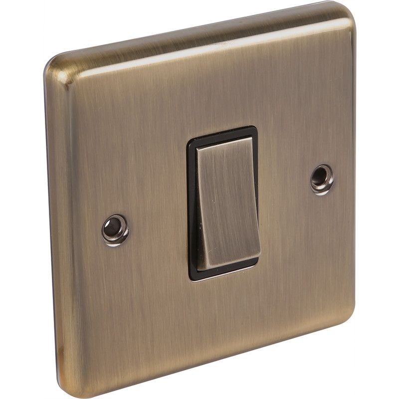 Windsor Antique Brass Light Switch Intermediate 1 Gang - W05AB image 0