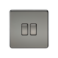 Black Nickel 10AX 2G 2-way Switch - SF3000BN image 0