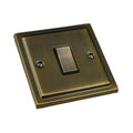 Antique Brass 1 Gang Single 10a Light Switch R01AB image 0