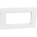 White Moulded 4 Data Module Plate - ST66W image 0