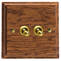 Varilight Kilnwood 2-Gang (10A Intermediate Switch with 10A 1- or 2-Way Toggle Switch) - XKT71MO image 0