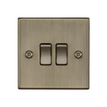 Antique Brass 10AX 2G 2-way Plate Switch - CS3AB image 0