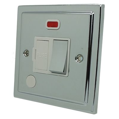 Regency Polished Chrome 13A Switched Fuse Spur with Neon R39PCW image 0
