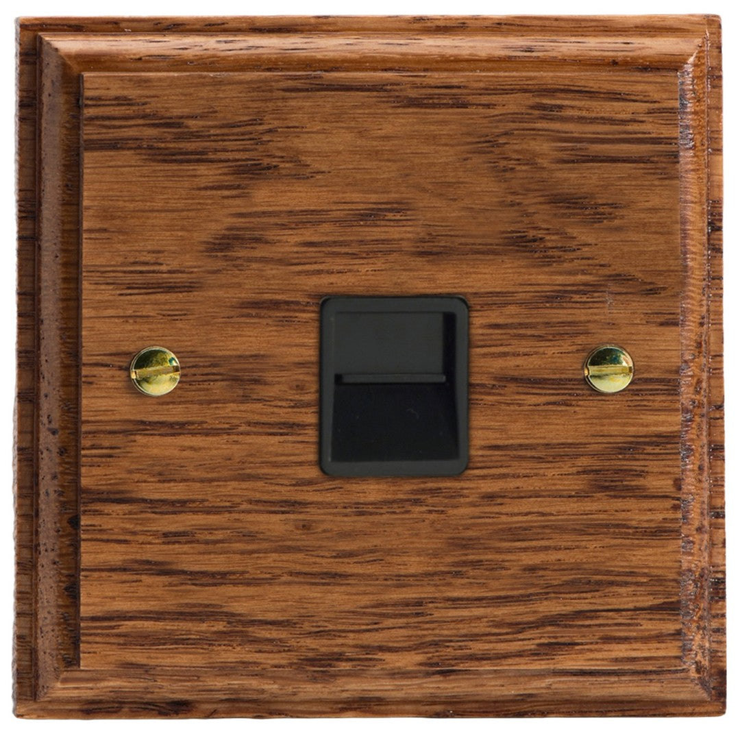 Varilight Kilnwood 1-Gang Telephone Secondary (Extension) Socket - XKTSMOB image 0