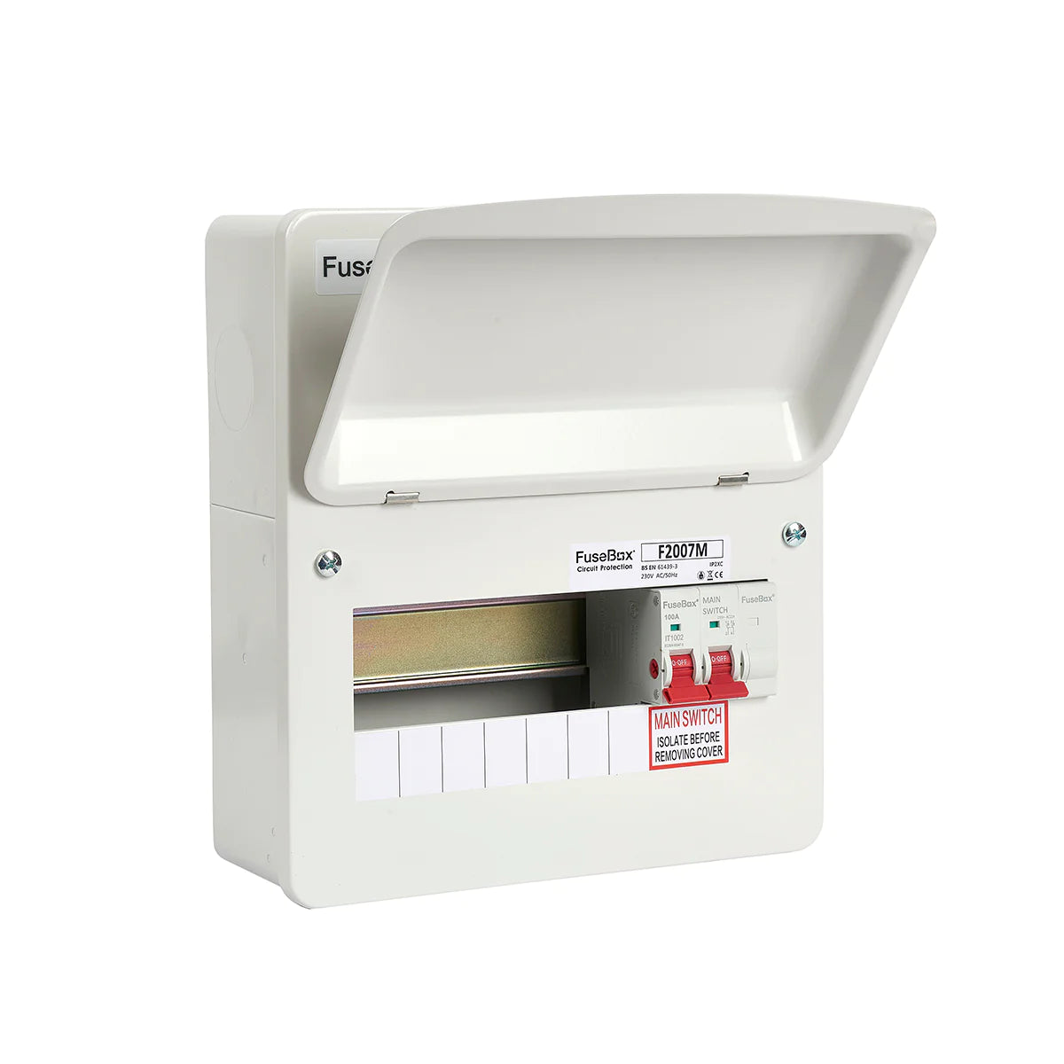 FuseBox F2007M 10 Module 7 Way Consumer Unit + 100A Main Switch image 0