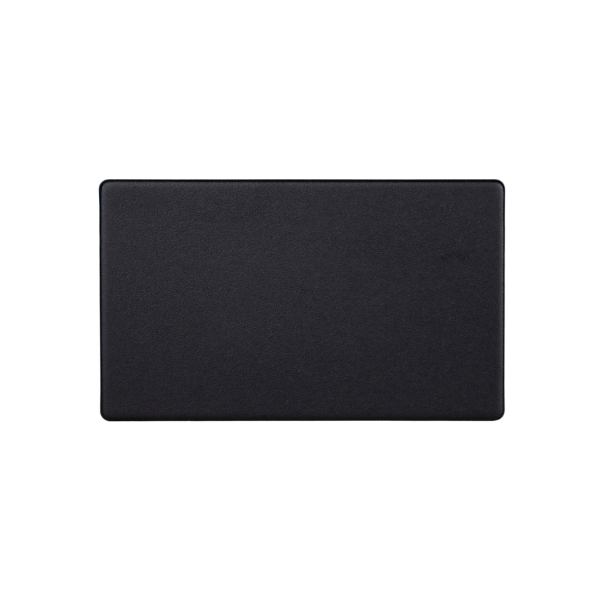 Matt Black Urban Screwless Double Blank Plate XDYDBS.MB image 0