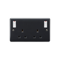 13A 2G DP Switched Socket with Twin Earths and Outboard Rockers [Part M compliant] image 0