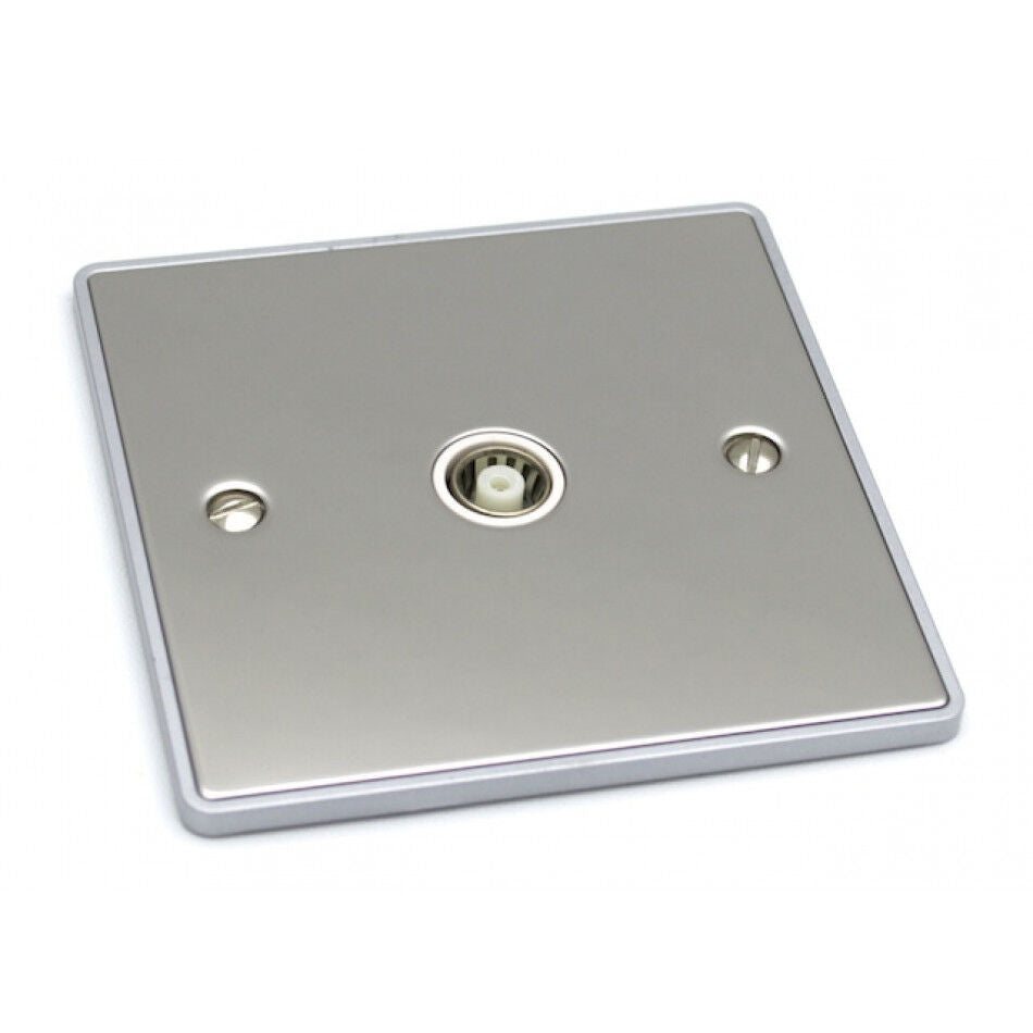 1 Gang TV Coaxial Outlet - UE42PCW image 0
