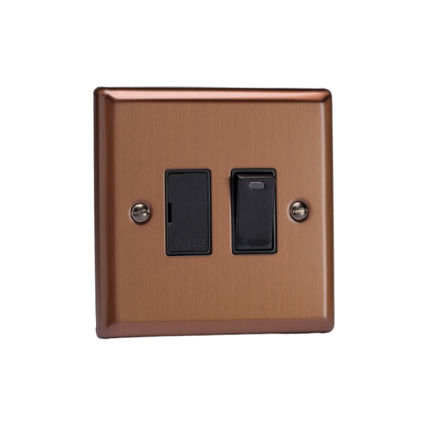 Urban Brushed Bronze 13A Switched Fused Spur + Neon XY6NB.BZ image 0