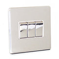 3 Gang Treble 10a Light Switch - SG03PCW image 0