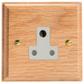 Varilight Kilnwood 1-Gang 5A Round Pin Socket - XKRP5OW image 0