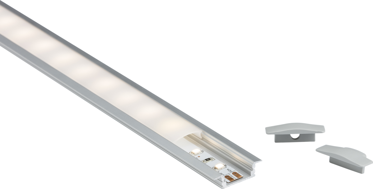 1M Aluminium Profile - Recessed Mount - 1MREC image 0