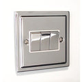 Regency Polished Chrome 3 Gang Treble 10a Light Switch R03PCW image 0