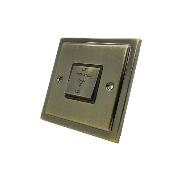 Antique Brass Fan Isolator Switch R53AB image 0