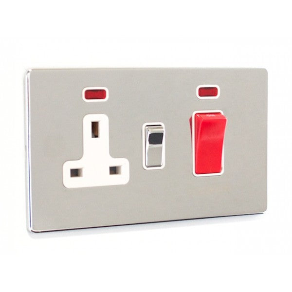 45A Cooker Switch with Socket - SG41PCW image 0