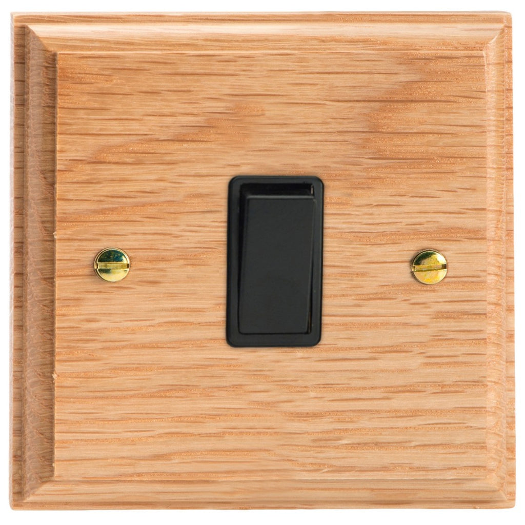 Varilight Kilnwood 1-Gang 10A 1- or 2-Way Rocker Switch - XK1OB image 0