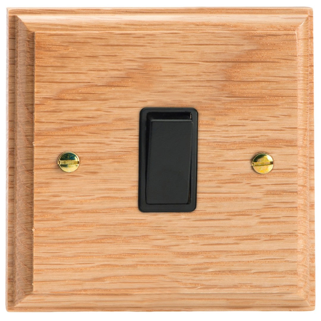 Varilight Kilnwood 1-Gang 10A 1- or 2-Way Rocker Switch - XK1OB image 0