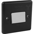 Matt Black 10a 3 Pole Fan Isolator Switch with Polished Chrome Rocker - W53MBPC image 0