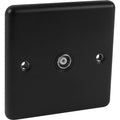 Matt Black 1 Gang TV Coax Outlet - W42MBB image 0