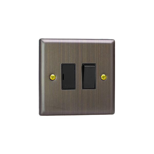 Urban Antique Brass 13A Switched Fused Spur XY6B.AB image 0