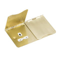 Brushed Brass 13A 2G Unswitched Floor Socket - with White Insert - FPR9UBBW image 0