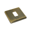 Antique Brass 1 Gang Grid Plate - WGP1GAB image 0