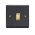 Varilight Vogue Matt Black 1-Gang 20A Double Pole Rocker Switch + Neon Indicator Light - XY20NV.MB image 0