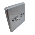 Brushed Steel Satellite & TV Outlet - W54BSG image 0