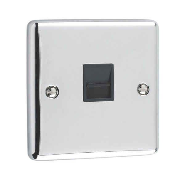 Polished Chrome Telephone BT Master Socket - W45PCB image 0