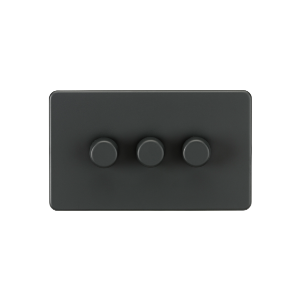 Anthracite 3G 2-way 10-200W (5-150W LED) Intelligent dimmer - SF2193AT image 0