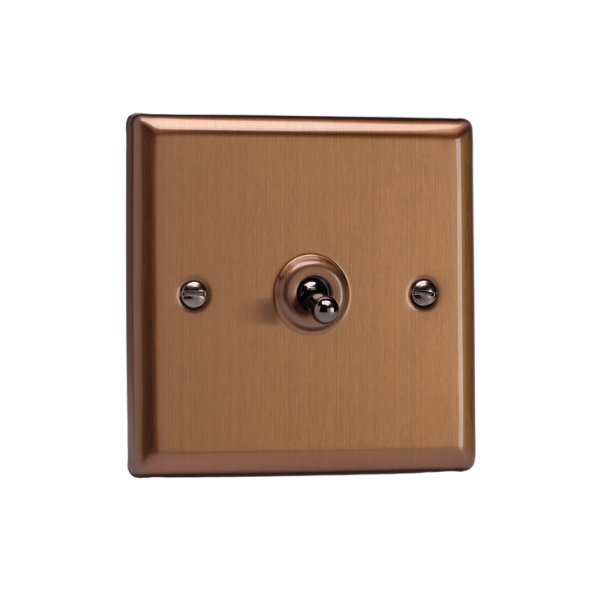 Urban Brushed Bronze 1-Gang 10A 1- or 2-Way Toggle Switch XYT1.BZ image 0