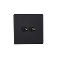 Matt Black Urban Screwless 2-Gang 10A 1- or 2-Way Toggle Switch XDYT2S.MB image 0