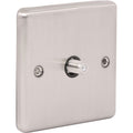 Brushed Steel 1 Gang Satellite Outlet -  W59BSB image 0