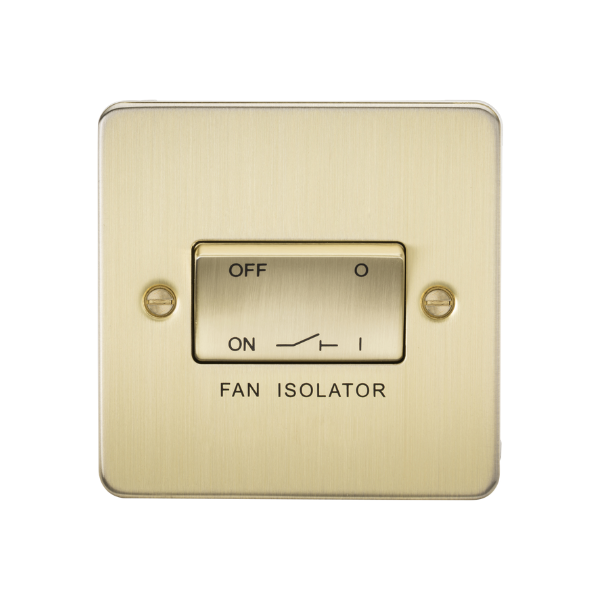 Brushed Brass 10AX Fan Isolator Switch - FP1100BB image 0