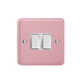 Rode Pink 2-Gang 10A 1- or 2-Way Rocker Switch XY2W.RP image 0