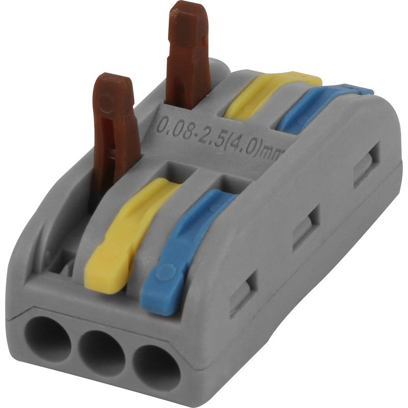 3 In 3 Out Inline 32a Lever Connectors Pack of 25 - VUEP139-25 image 0