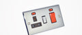 Polished Chrome 45A Cooker Switch with Socket - W41PCB image 0