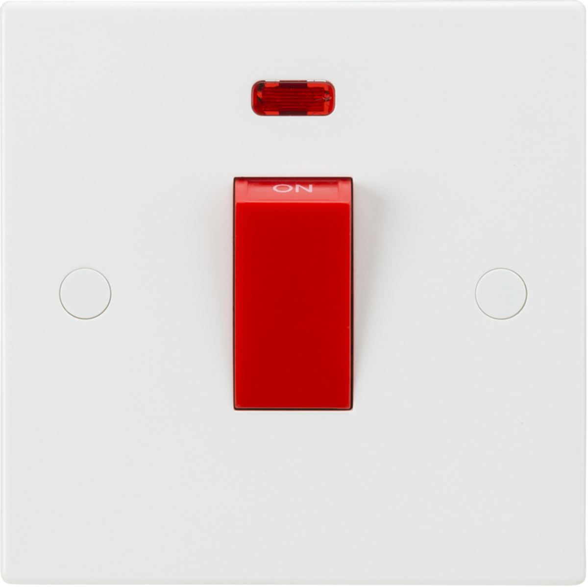 45A DP Switch with Neon (1G size) - Red Rocker - SN8331N image 0
