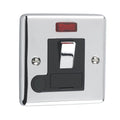 Polished Chrome 13A Switched Fuse Spur with Neon - W39PCB image 0